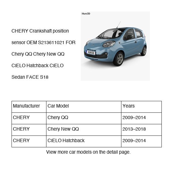 CHERY Crankshaft position sensor OEM S213611021 FOR Chery CIELO FACE S18 S213611021-CHERY_OEM