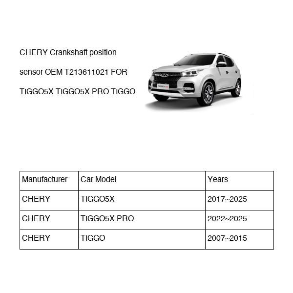 CHERY Crankshaft position sensor OEM T213611021 FOR TIGGO5X TIGGO T213611021-CHERY_OEM