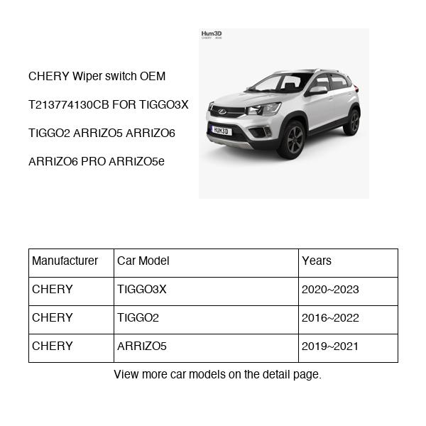 CHERY Wiper switch OEM T213774130CB FOR TIGGO3X TIGGO2 ARRIZO5 ARRIZO6 ARRIZO5e T213774130CB-CHERY_OEM