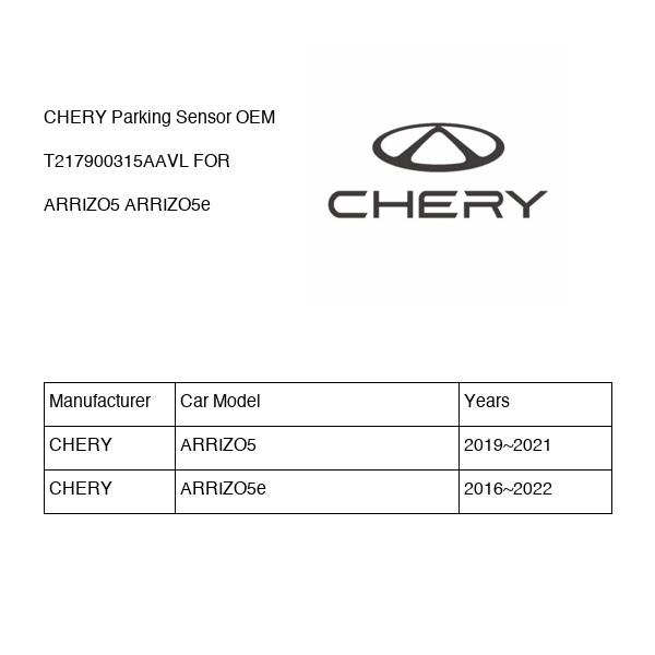 CHERY Parking Sensor OEM T217900315AAVL FOR ARRIZO5 ARRIZO5e T217900315AAVL-CHERY_OEM