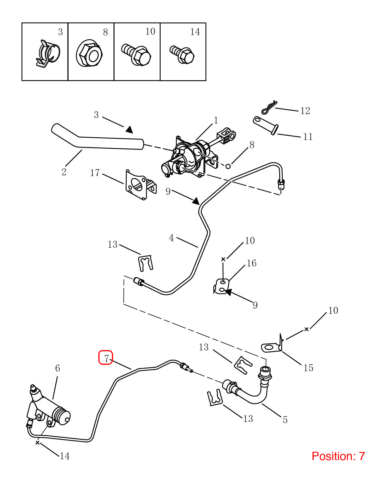 GEELY Clutch oil pipe OEM 1016017655 FOR Emgrand 1016017655-GEELY_OEM
