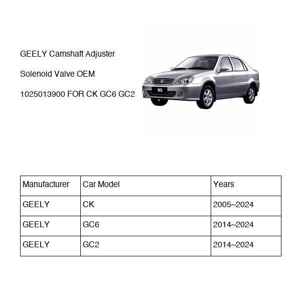 GEELY Camshaft Adjuster Solenoid Valve OEM 1025013900 FOR CK GC6 GC2 1025013900-GEELY_OEM