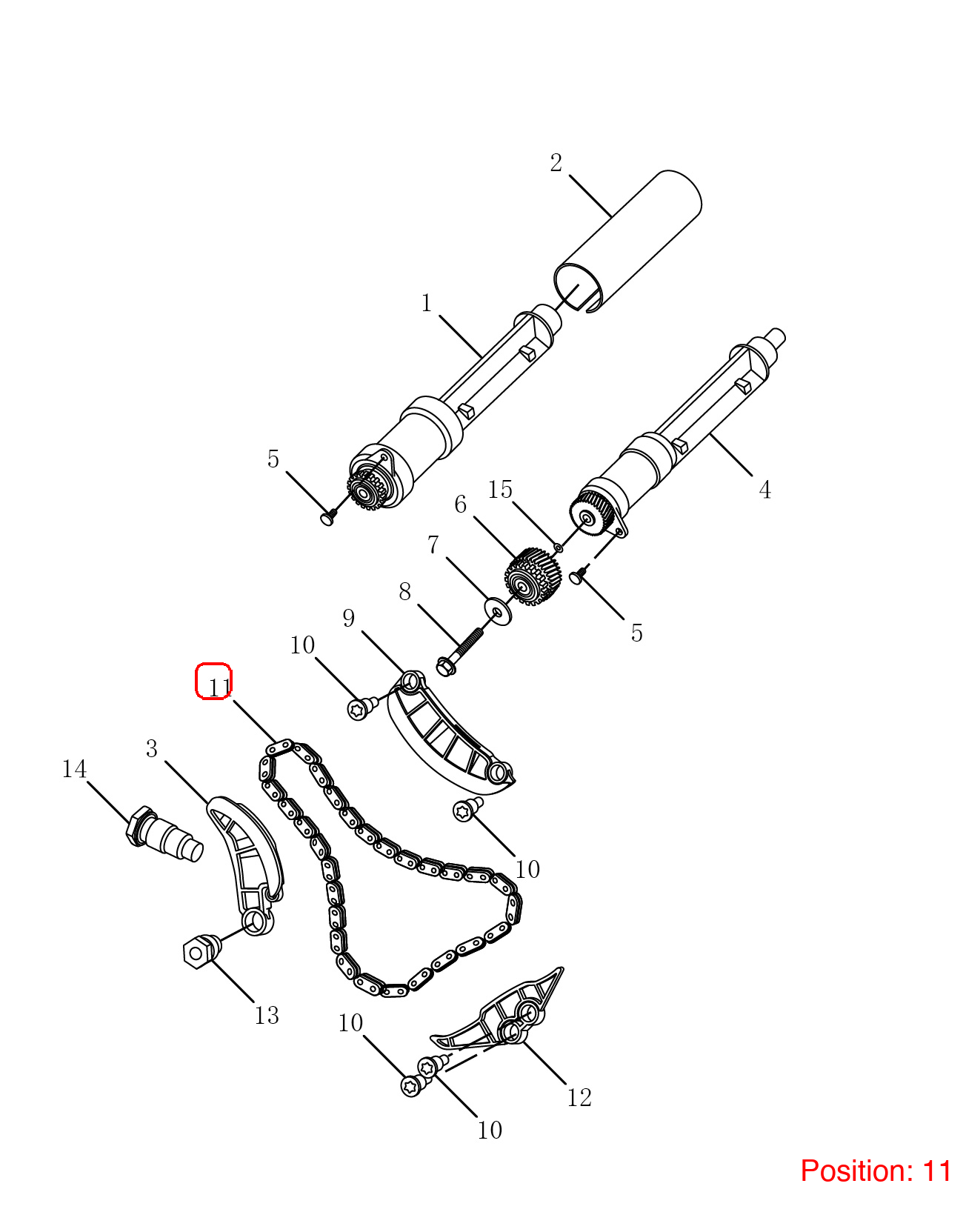 GEELY Balancer shaft chain OEM 1042002600 FOR Emgrand OKAVANGO 1042002600-GEELY_OEM