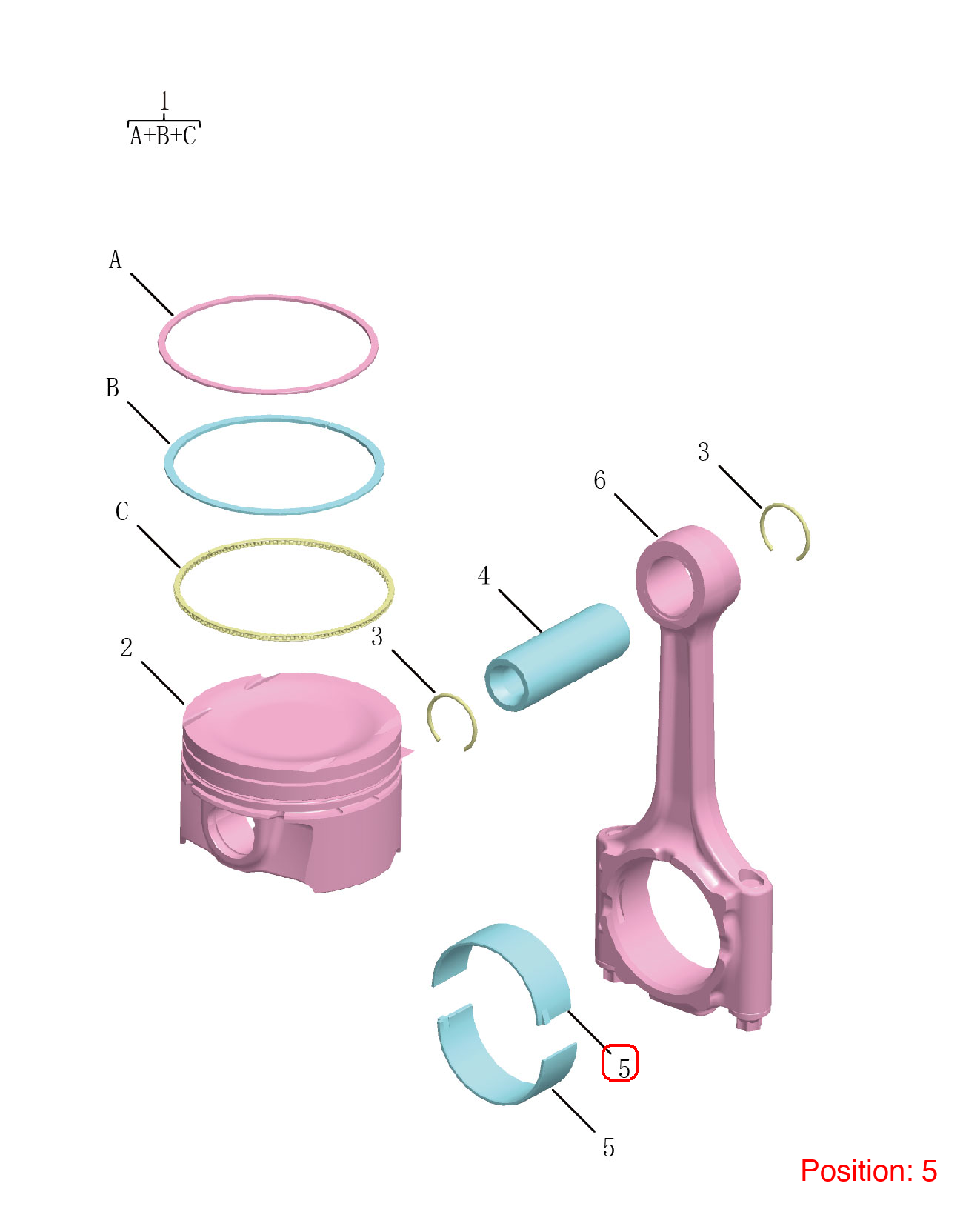 GEELY Connecting Rod Bearing OEM 1044004300F01 FOR Emgrand Binrui 1044004300F01-GEELY_OEM