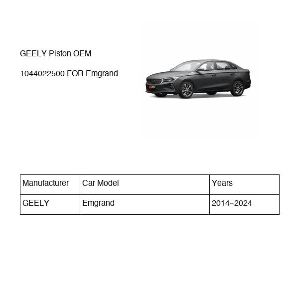 GEELY Piston OEM 1044022500 FOR Emgrand 1044022500-GEELY_OEM