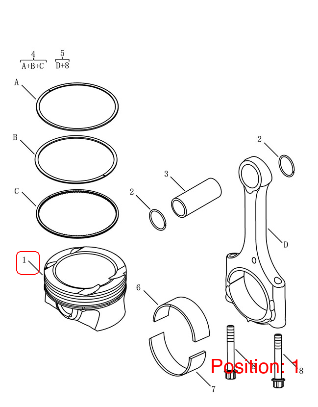 GEELY Piston OEM 1044024200 FOR Coolray 1044024200-GEELY_OEM