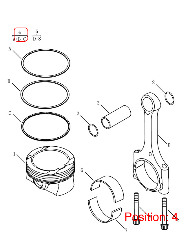 GEELY Piston ring OEM 1044024300 FOR Coolray 1044024300-GEELY_OEM