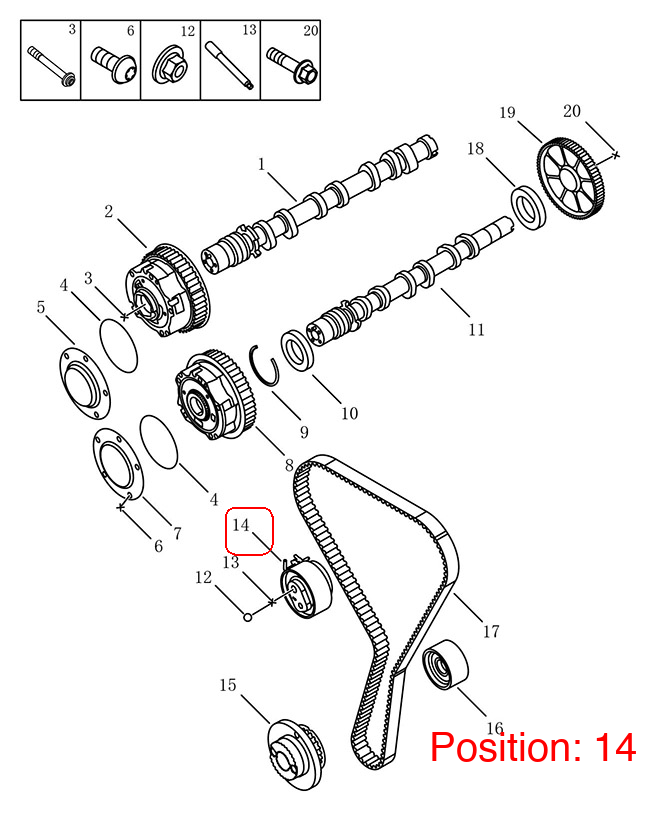 GEELY Timing Chain Tensioner OEM 1046023400 FOR Coolray 1046023400-GEELY_OEM