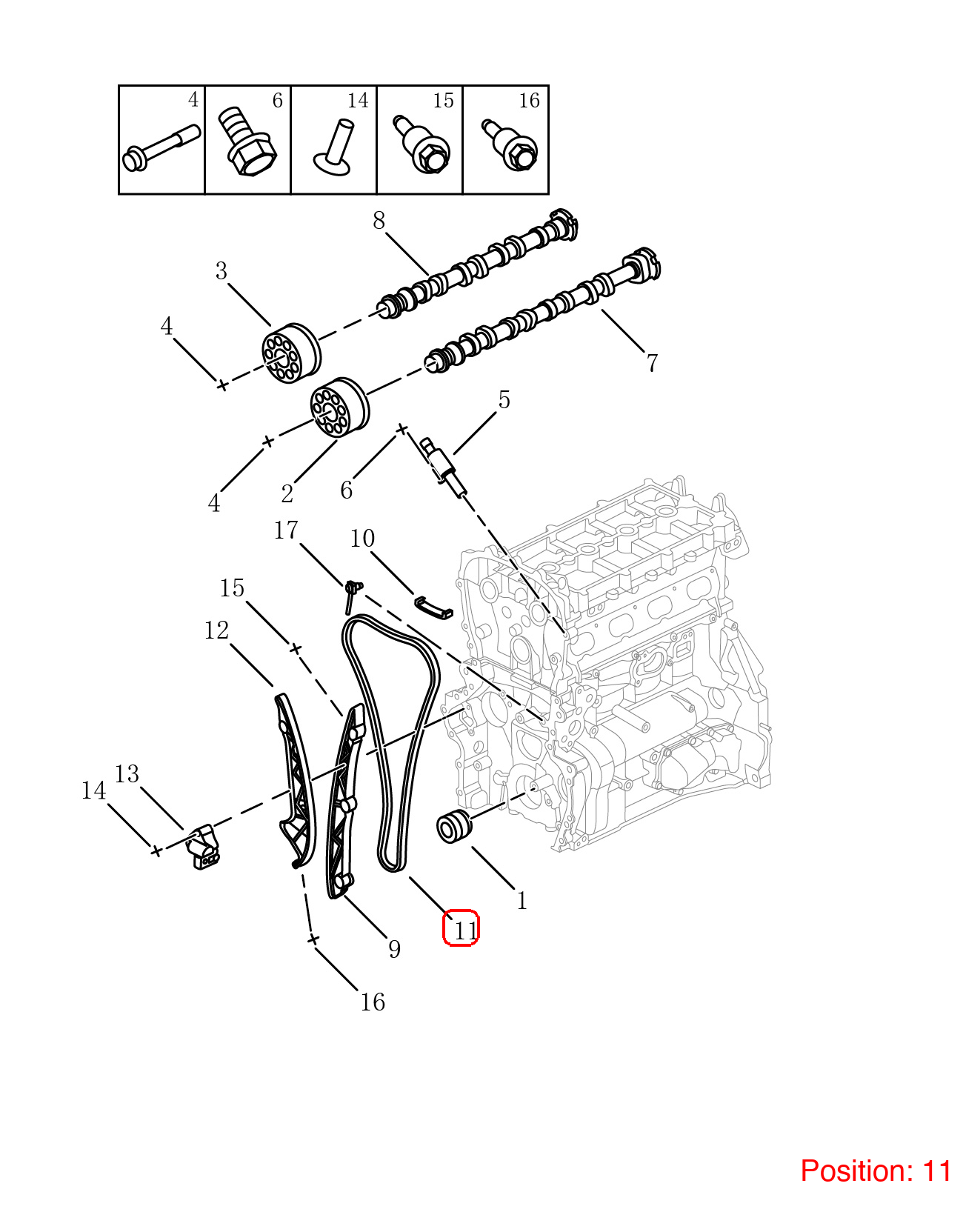 GEELY Timing chain OEM 1046531400 FOR Emgrand 1046531400-GEELY_OEM