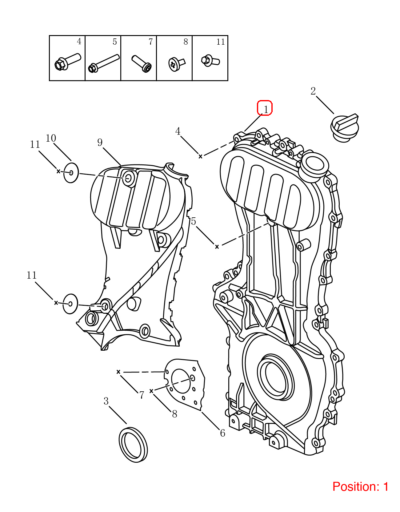 GEELY Engine Timing Chain Cover Plate OEM 1048002400 FOR Emgrand 1048002400-GEELY_OEM