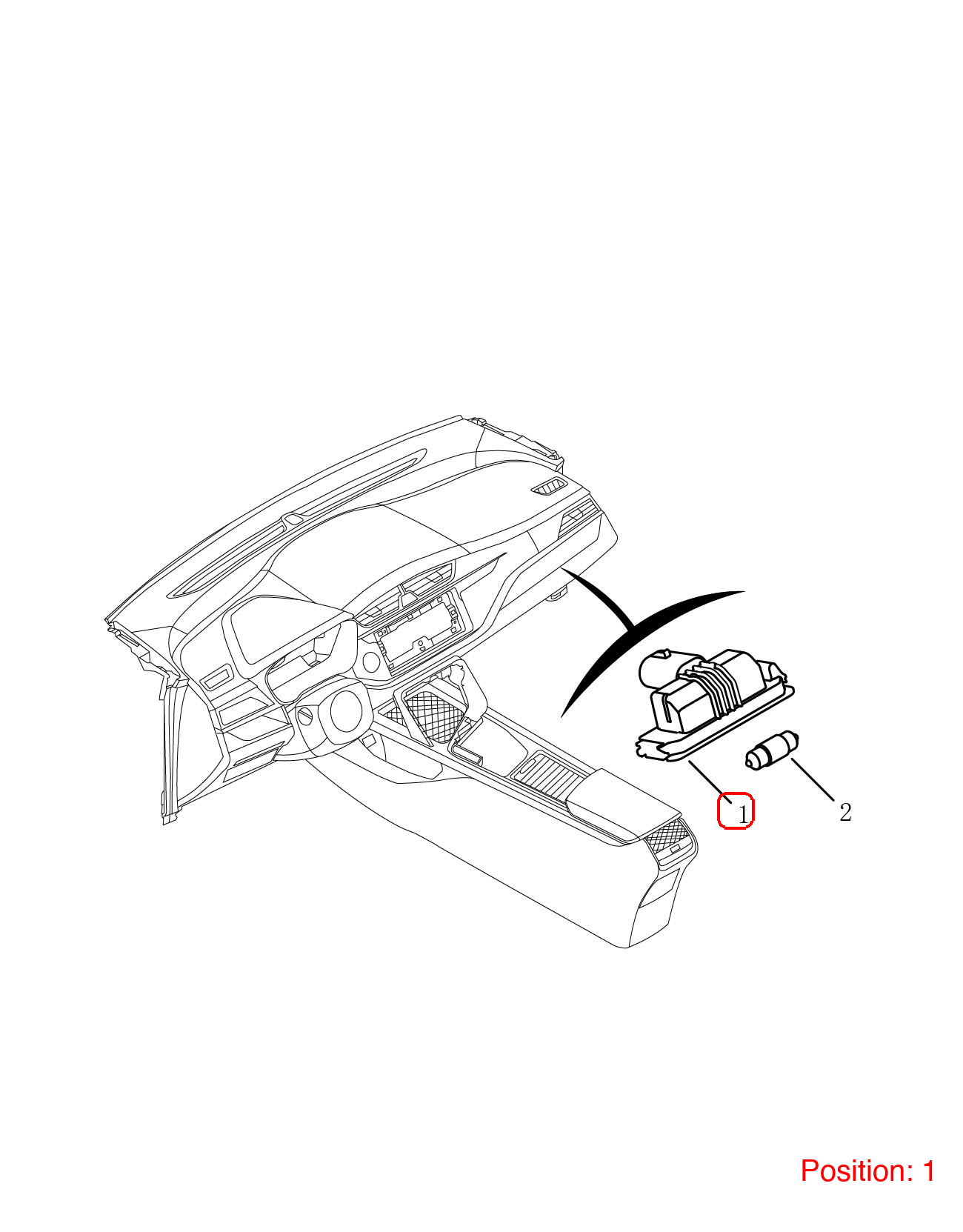 GEELY Glove compartment light OEM 106700120400432 FOR Binrui 106700120400432-GEELY_OEM