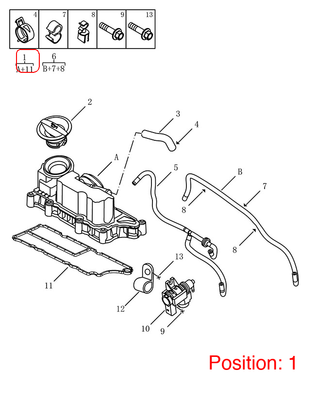 GEELY Air Oil Separator OEM 1070004000 FOR Coolray 1070004000-GEELY_OEM