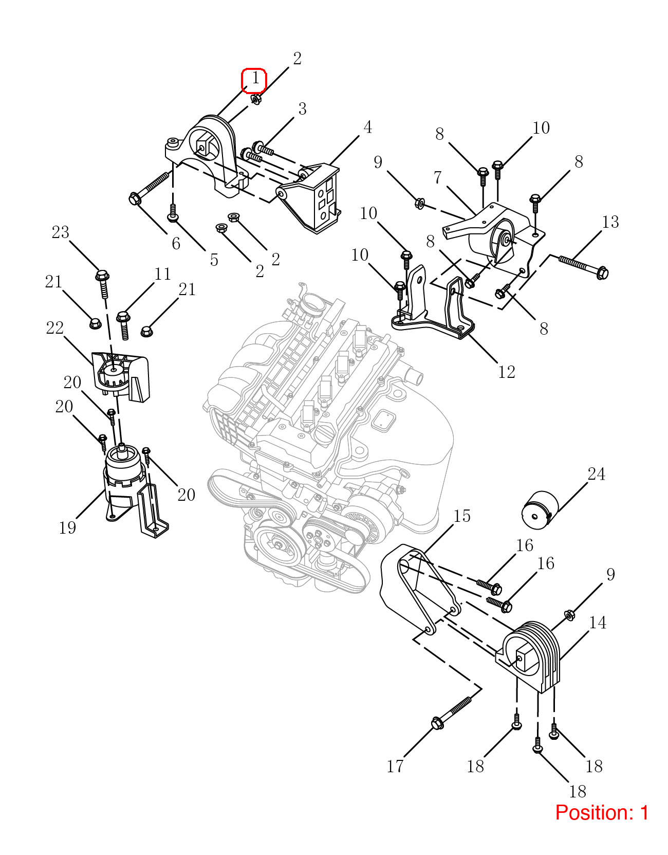 GEELY Engine mount OEM 1077006500 FOR Emgrand 1077006500-GEELY_OEM