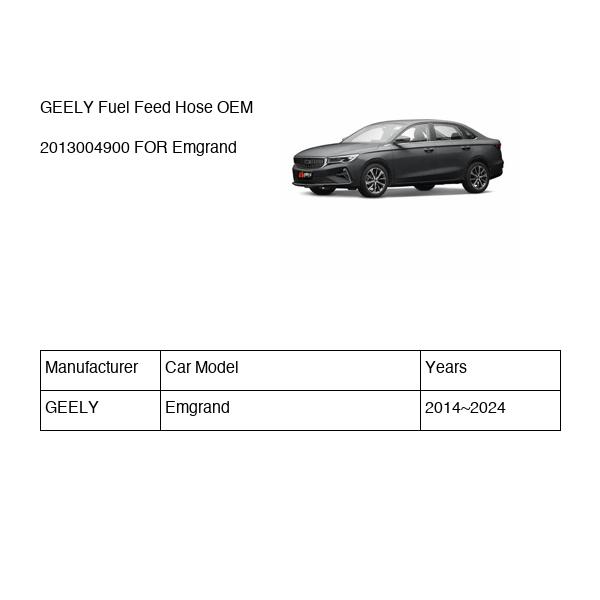 GEELY Fuel Feed Hose OEM 2013004900 FOR Emgrand 2013004900-GEELY_OEM