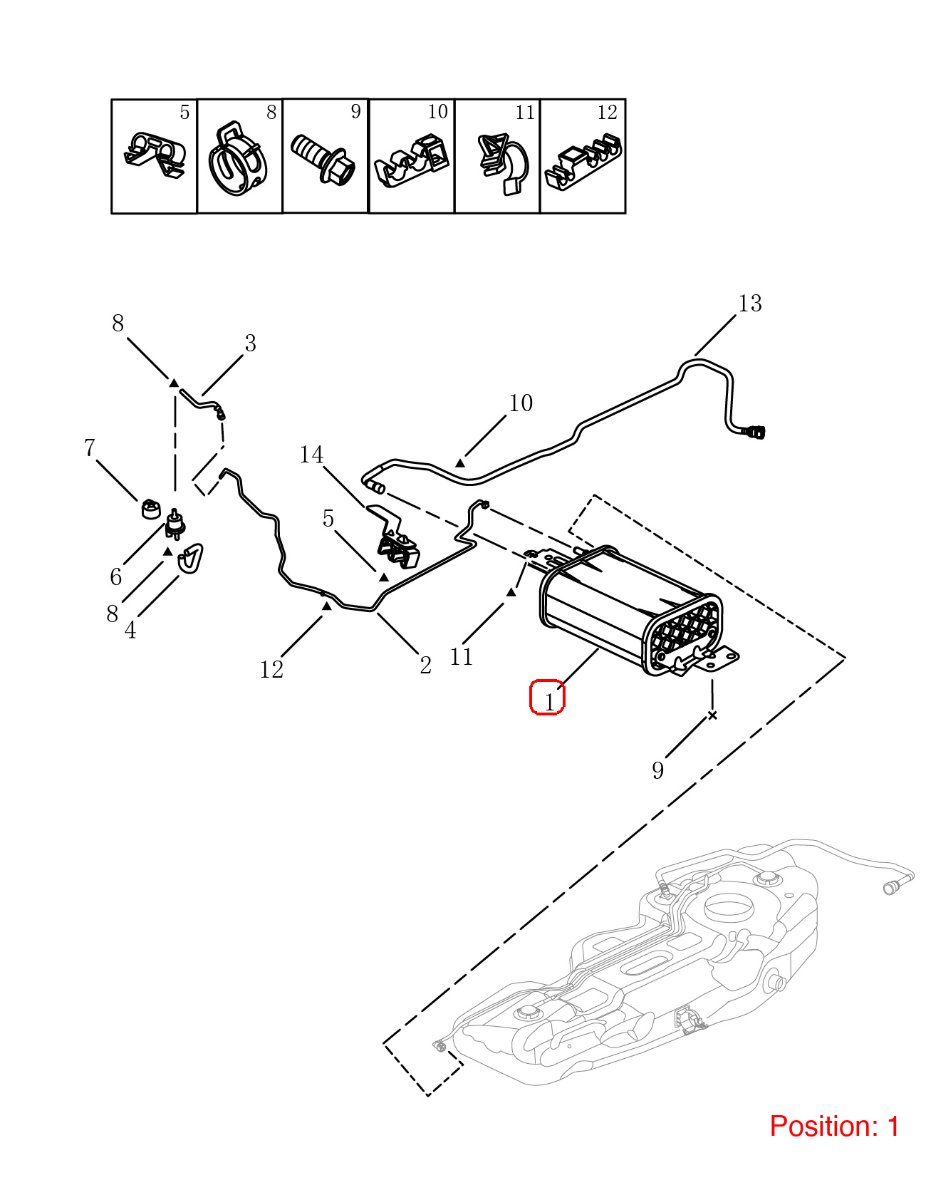 GEELY Activated carbon canister OEM 2019006900 FOR Emgrand 2019006900-GEELY_OEM