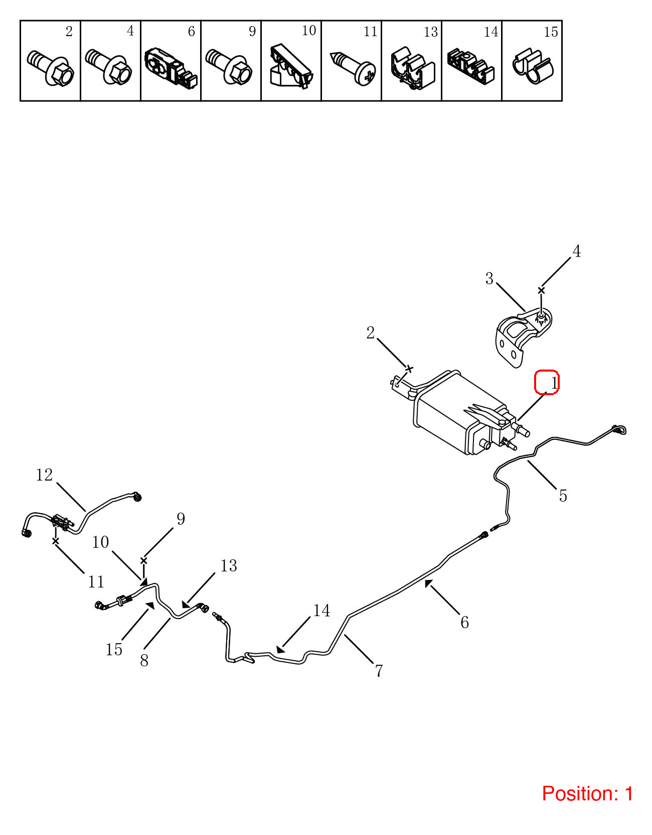 GEELY Activated carbon canister OEM 2019036200 FOR Coolray 2019036200-GEELY_OEM
