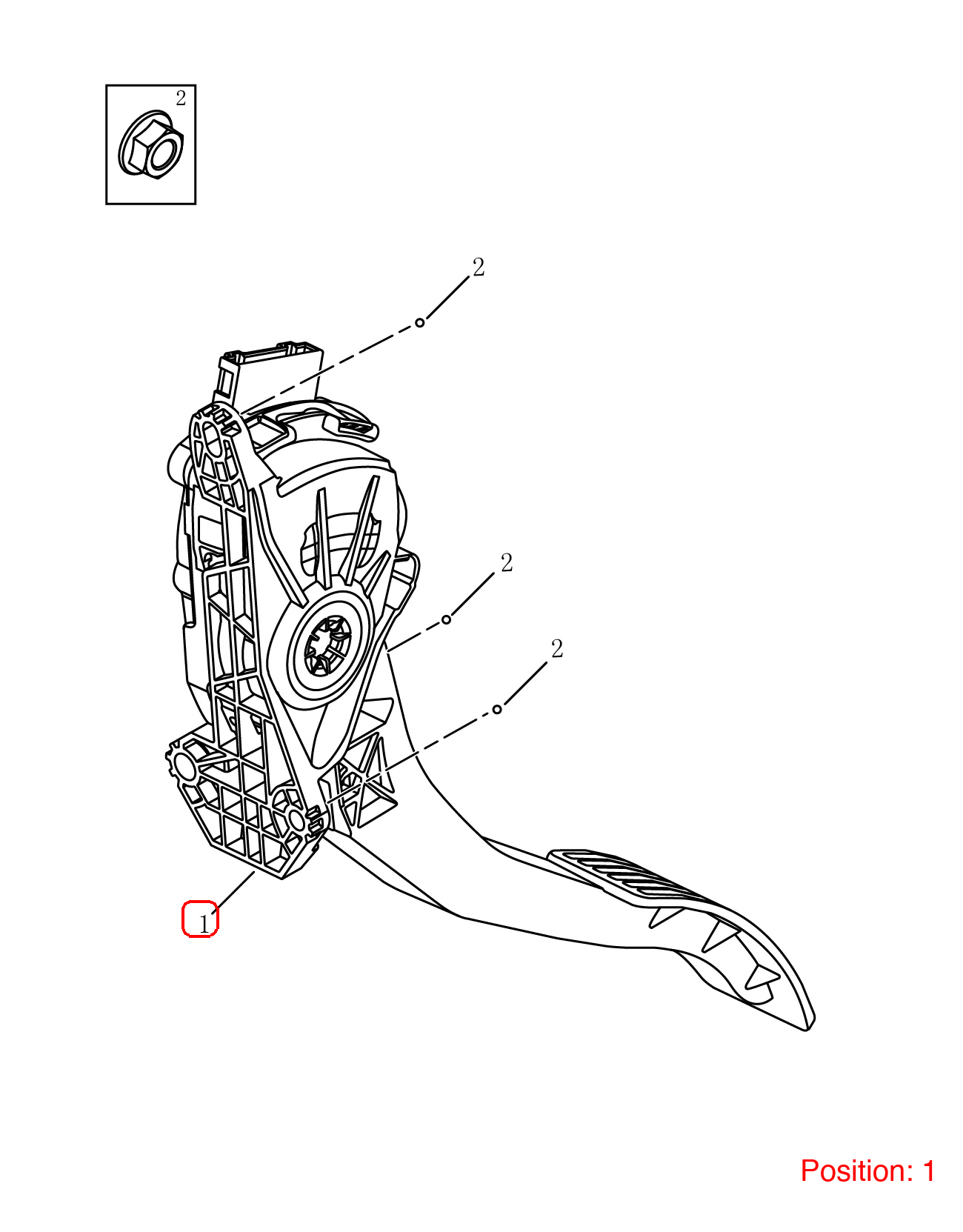 GEELY Throttle pedal OEM 2026001500 FOR Emgrand 2026001500-GEELY_OEM
