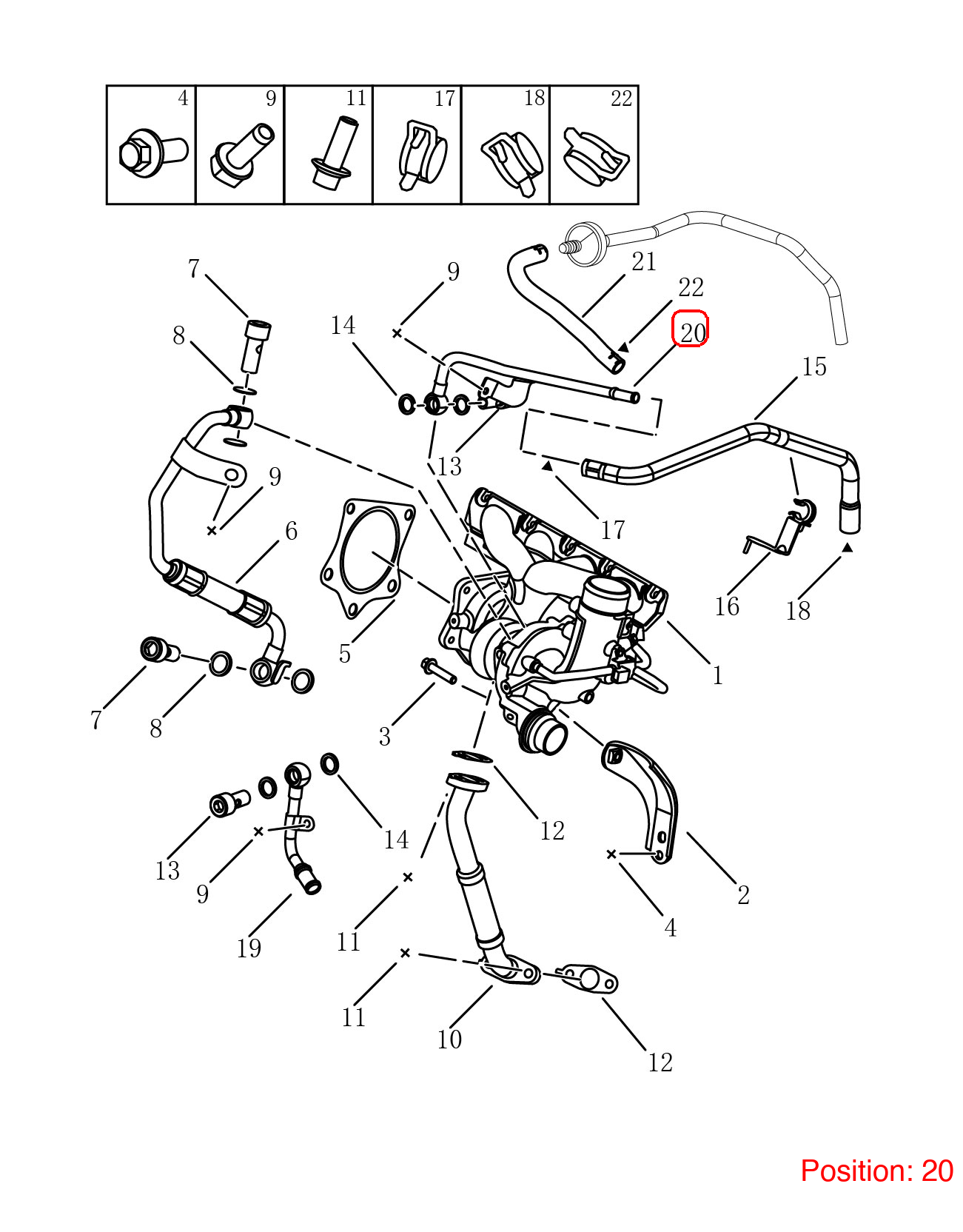 GEELY Turbocharger water pipe OEM 2034002300 FOR Emgrand 2034002300-GEELY_OEM