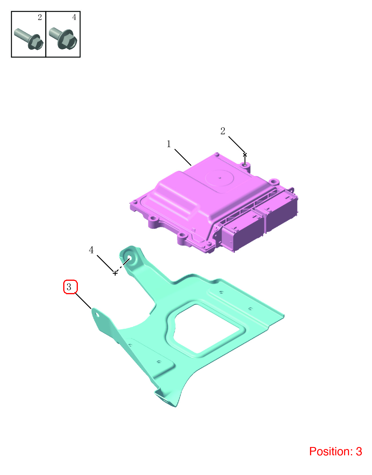 GEELY Engine computer bracket OEM 2046042900 FOR Tugella 2046042900-GEELY_OEM