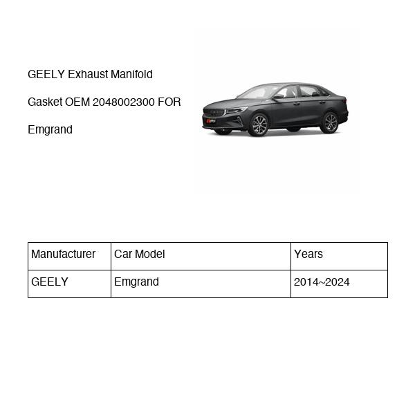 GEELY Exhaust Manifold Gasket OEM 2048002300 FOR Emgrand 2048002300-GEELY_OEM