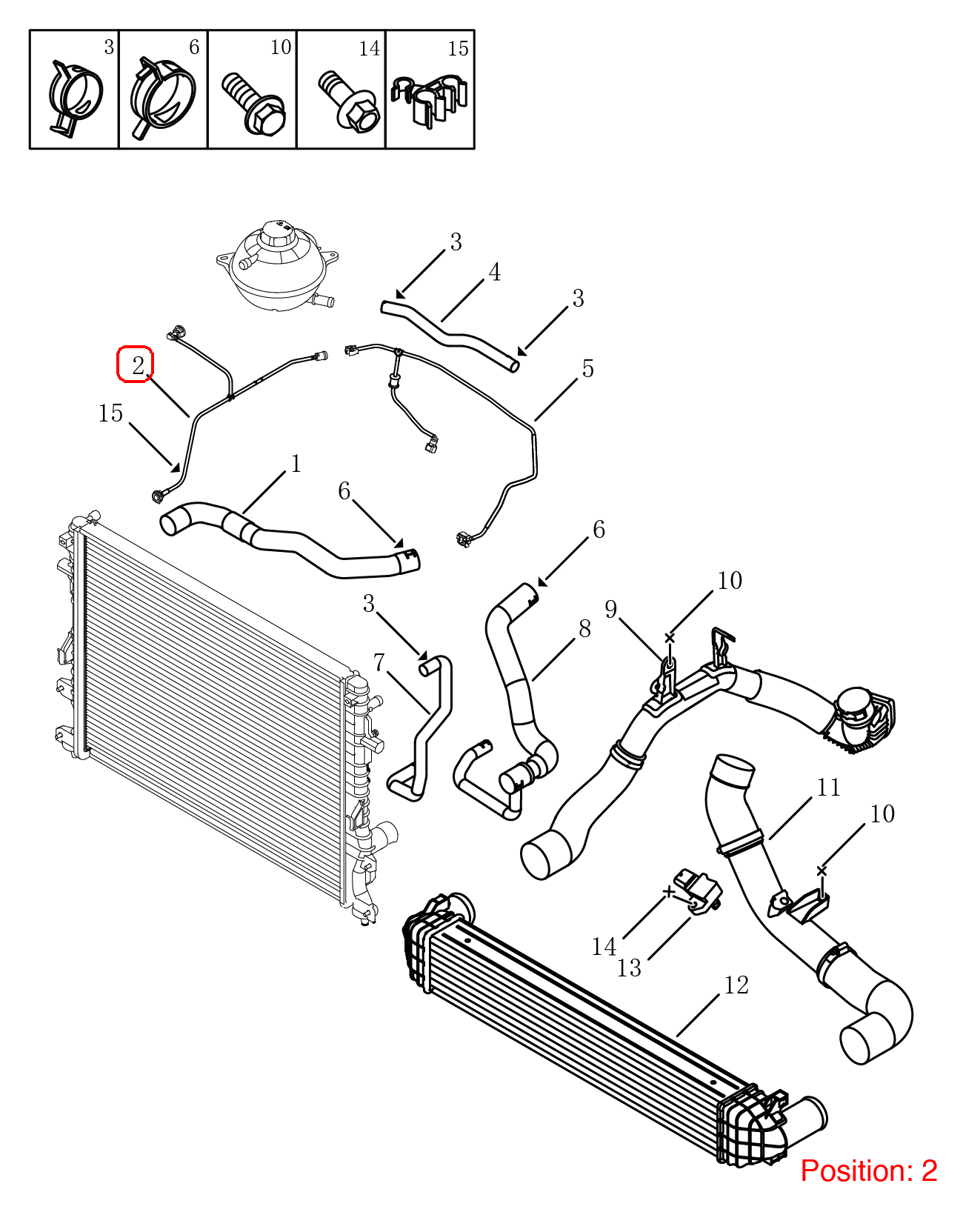 GEELY Water pipe OEM 2074054400 FOR Coolray 2074054400-GEELY_OEM
