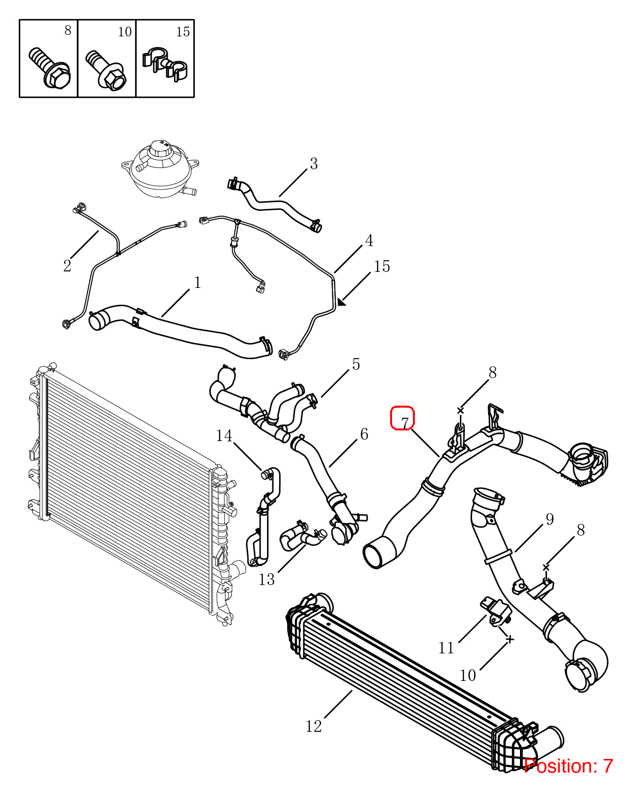 GEELY Intercooler Turbocharger Tube OEM 2074056900 FOR Coolray 2074056900-GEELY_OEM