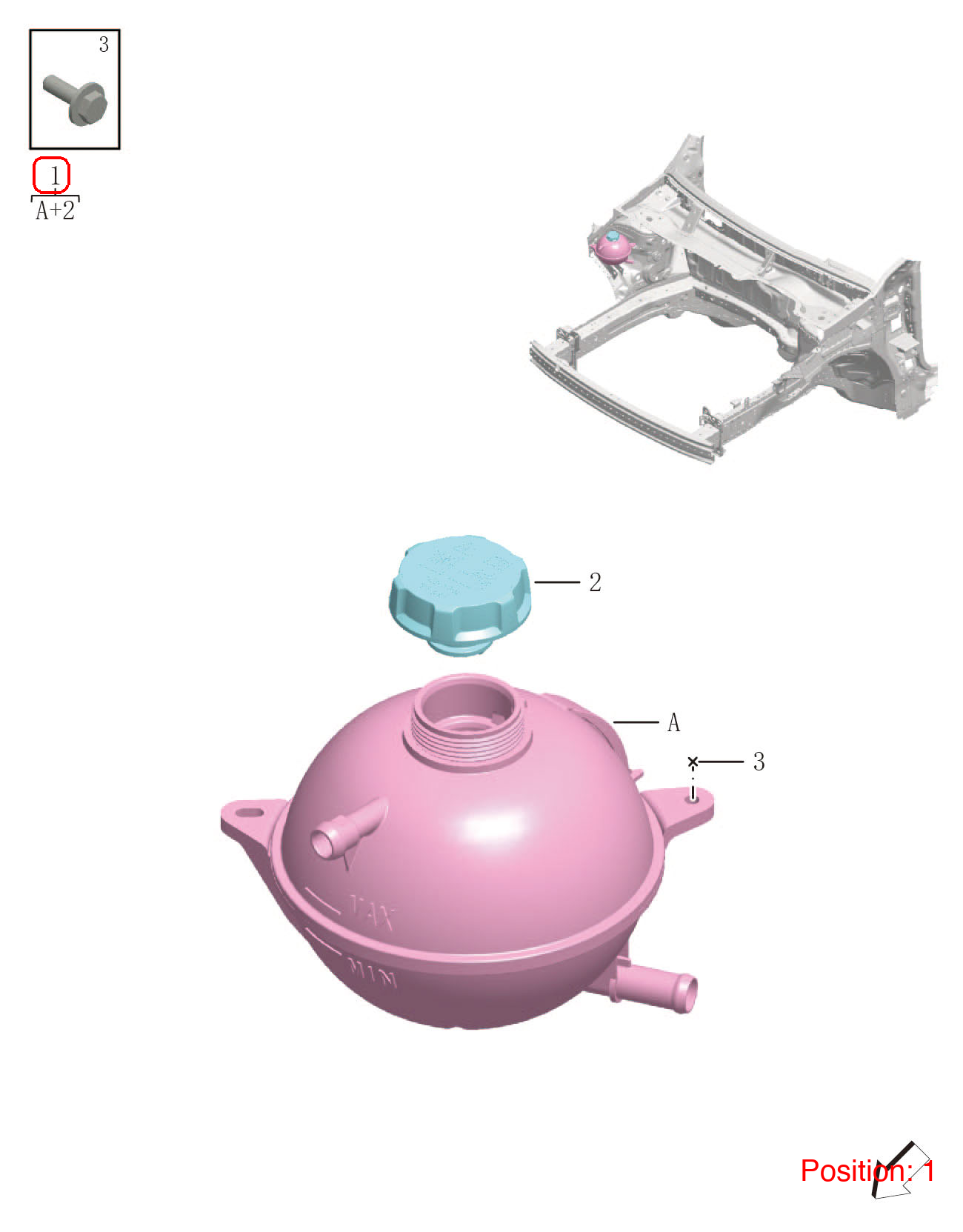 GEELY Expansion Tank OEM 2082005900 FOR Coolray 2082005900-GEELY_OEM