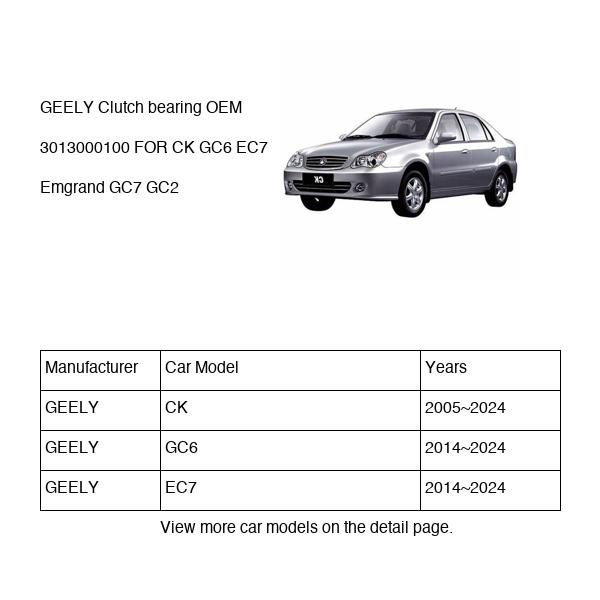 GEELY Clutch bearing OEM 3013000100 FOR CK GC6 EC7 Emgrand GC7 GC2 3013000100-GEELY_OEM