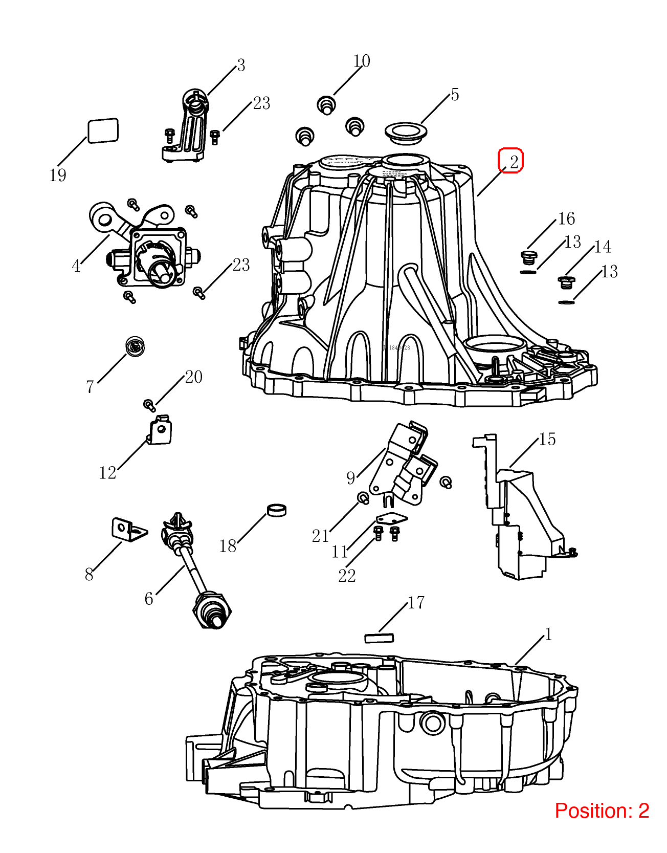 GEELY Transmission housing OEM 3024047100 FOR EC7 Emgrand 3024047100-GEELY_OEM