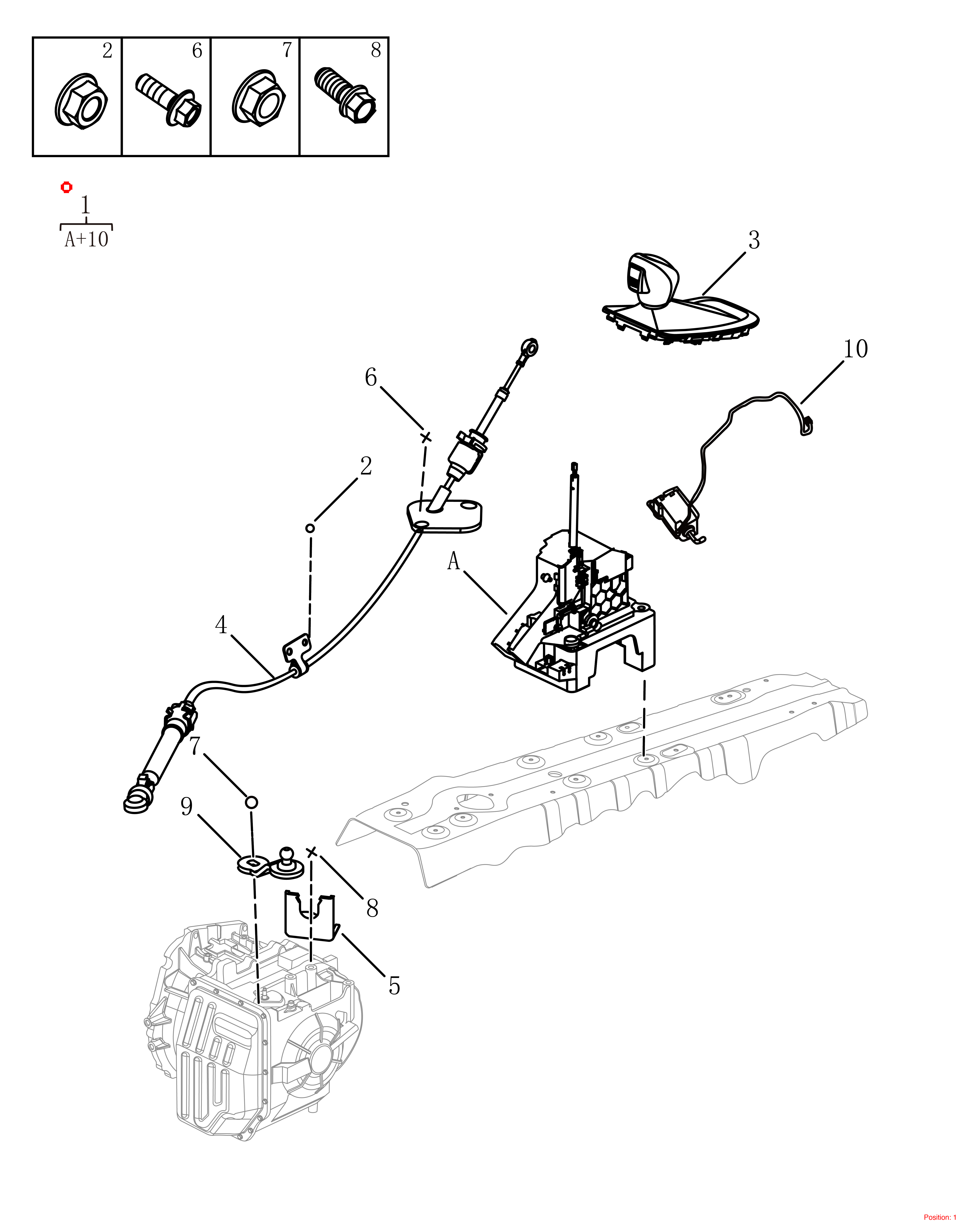 GEELY Shift lever assembly OEM 3090000700 FOR Emgrand 3090000700-GEELY_OEM