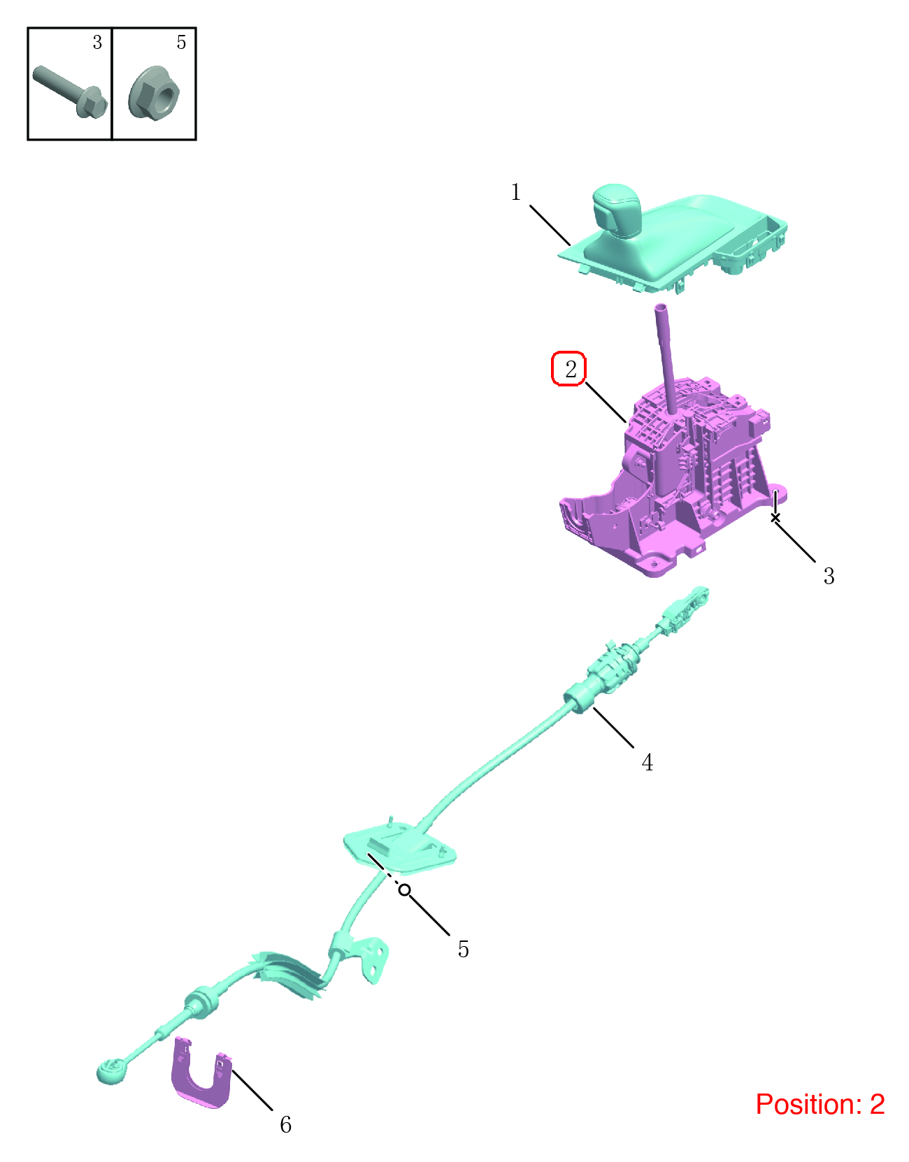 GEELY Gear shift lever OEM 3090019200 FOR Binrui 3090019200-GEELY_OEM