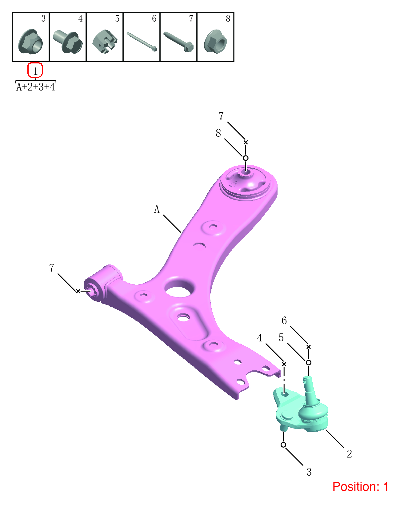 GEELY Control arm OEM 4017032000 FOR Emgrand 4017032000-GEELY_OEM