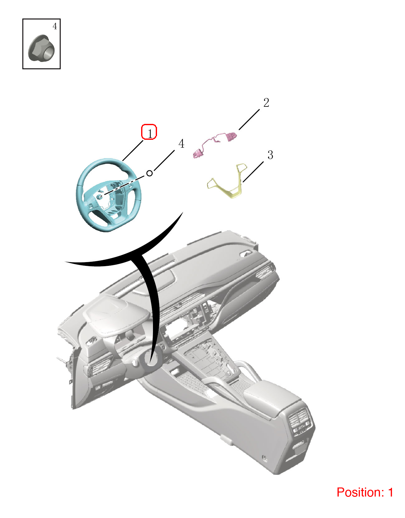 GEELY Steering wheel OEM 4027007400718 FOR Emgrand 4027007400718-GEELY_OEM