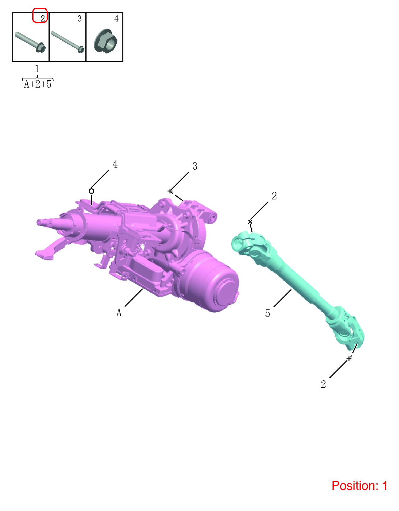 GEELY Steering column OEM 4030521900 FOR OKAVANGO 4030521900-GEELY_OEM