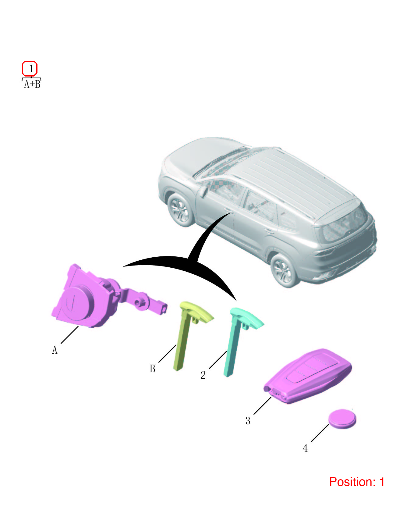 GEELY Full car lock OEM 4033035900 FOR OKAVANGO 4033035900-GEELY_OEM