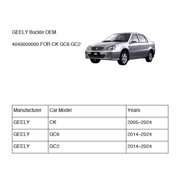 GEELY Buckle OEM 4043003000 FOR CK GC6 GC2 4043003000-GEELY_OEM