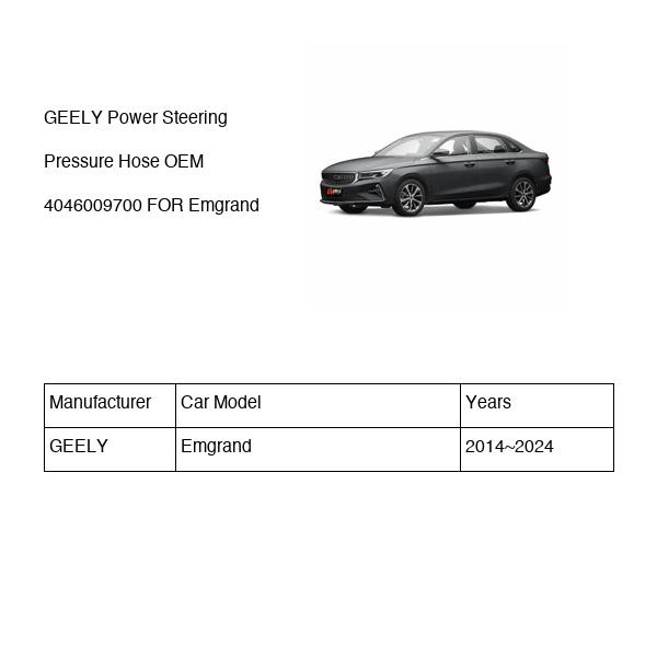 GEELY Power Steering Pressure Hose OEM 4046009700 FOR Emgrand 4046009700-GEELY_OEM