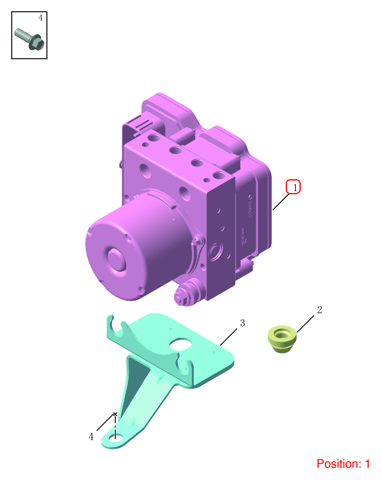 GEELY ABS pump OEM 4060033300 FOR OKAVANGO 4060033300-GEELY_OEM