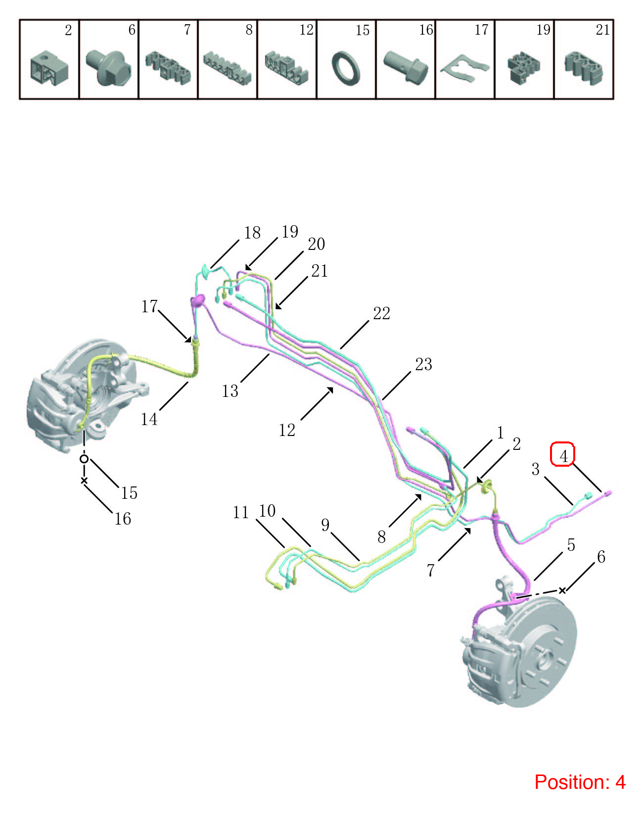 GEELY Brake fluid pipe OEM 4066068400 FOR Binrui 4066068400-GEELY_OEM