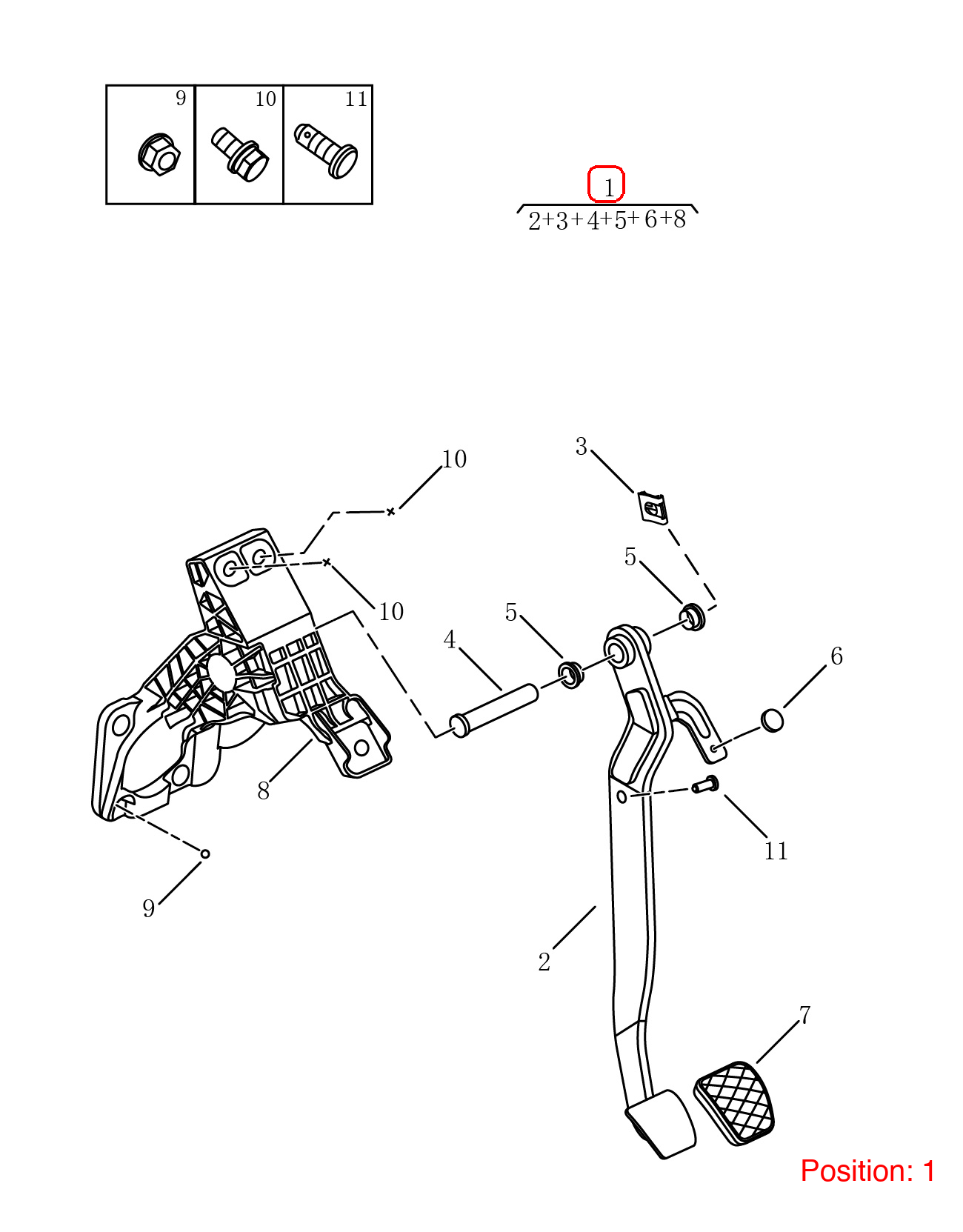 GEELY Brake pedal OEM 4076002000 FOR Emgrand 4076002000-GEELY_OEM