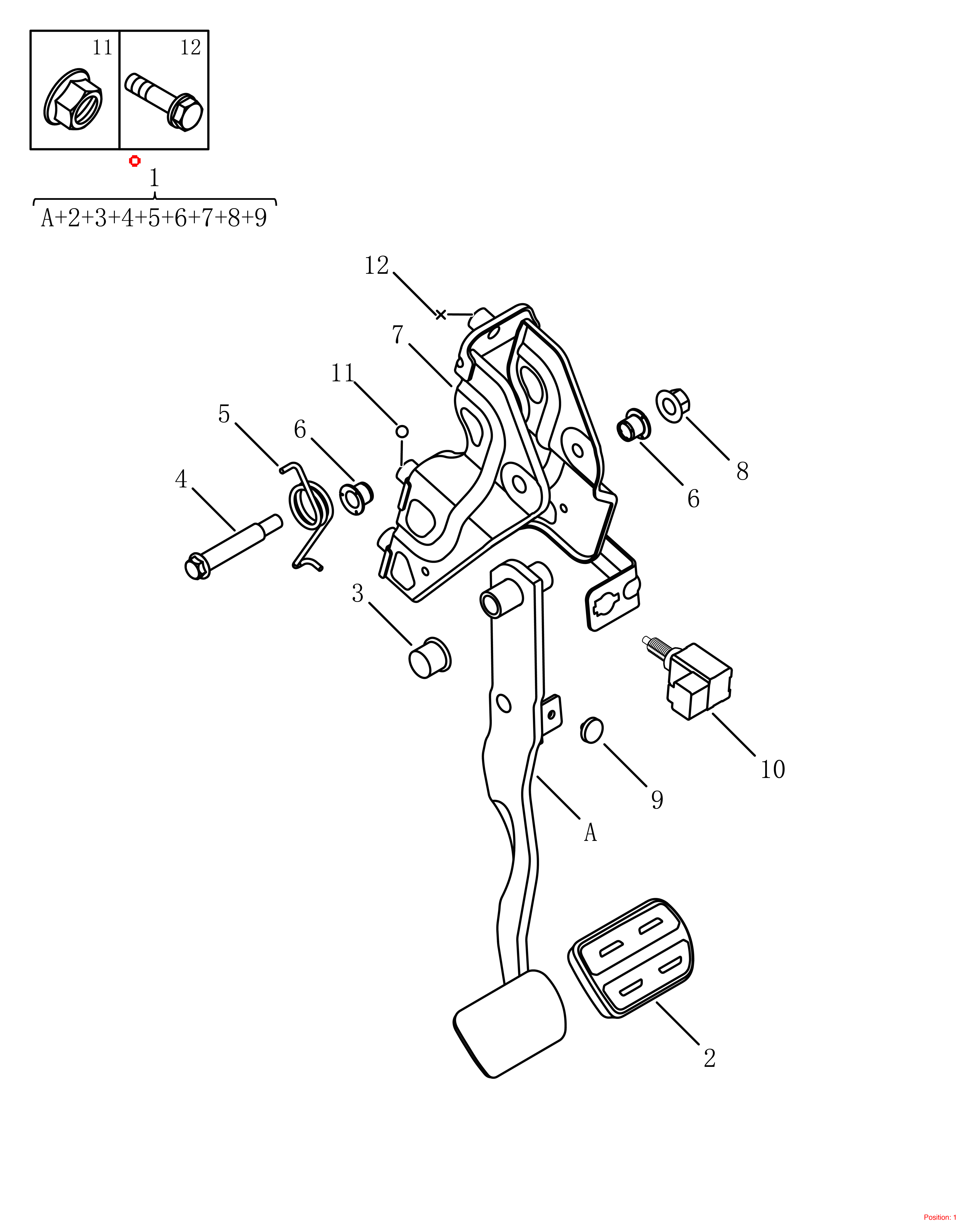 GEELY Brake pedal OEM 4076024200 FOR Coolray 4076024200-GEELY_OEM