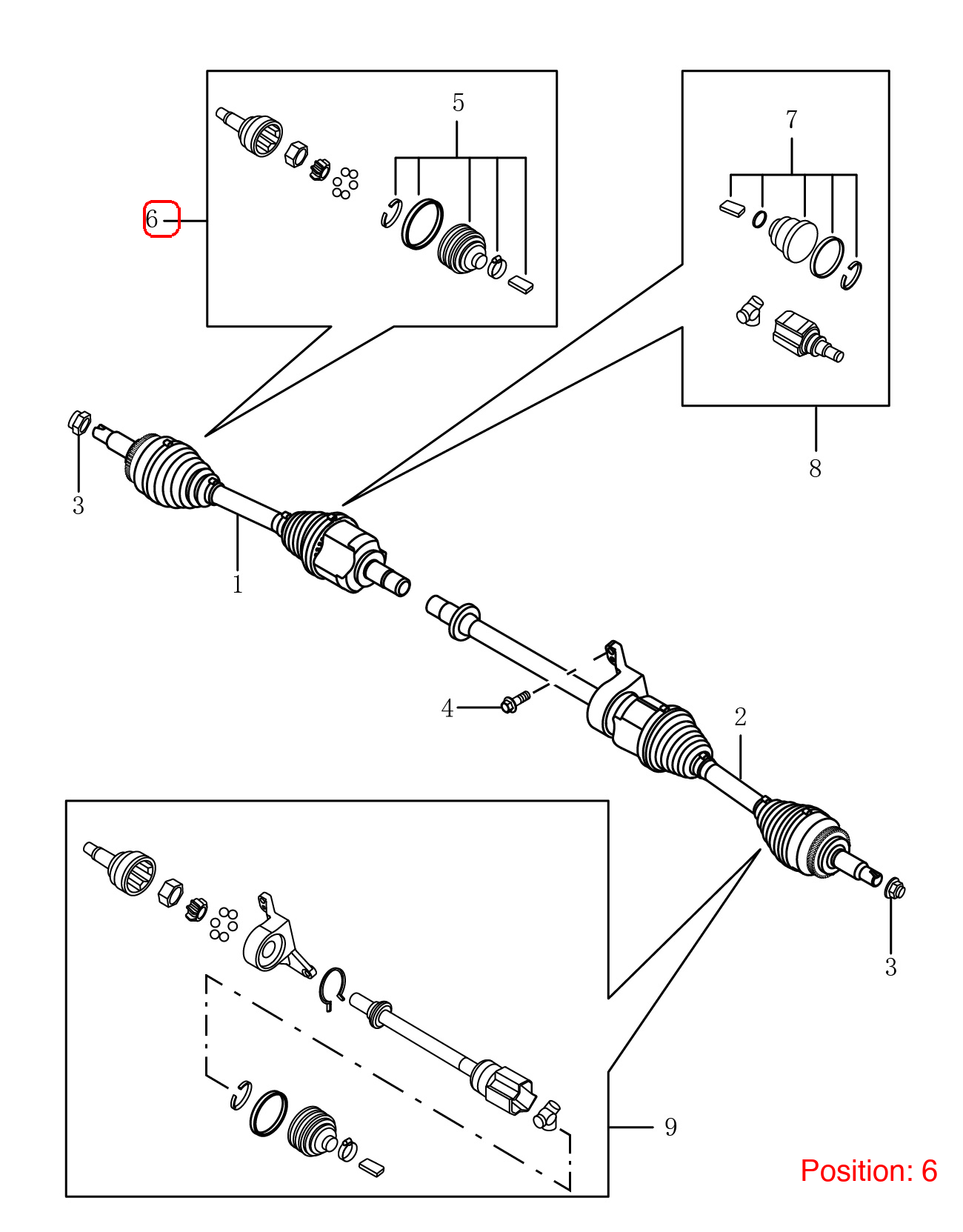 GEELY Half shaft CV joint OEM 4082012600 FOR Emgrand 4082012600-GEELY_OEM