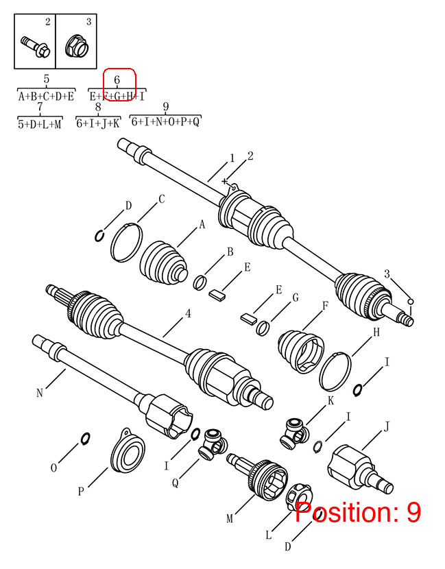 GEELY Half shaft CV joint OEM 4082049500 FOR Coolray 4082049500-GEELY_OEM