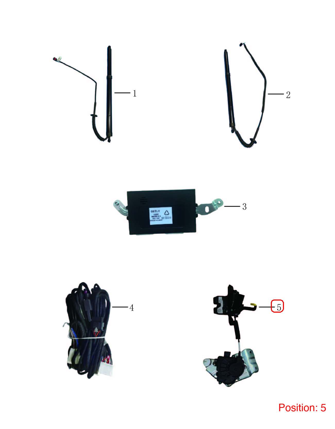 GEELY Trunk Lock Actuator OEM 4114211280 FOR Coolray 4114211280-GEELY_OEM