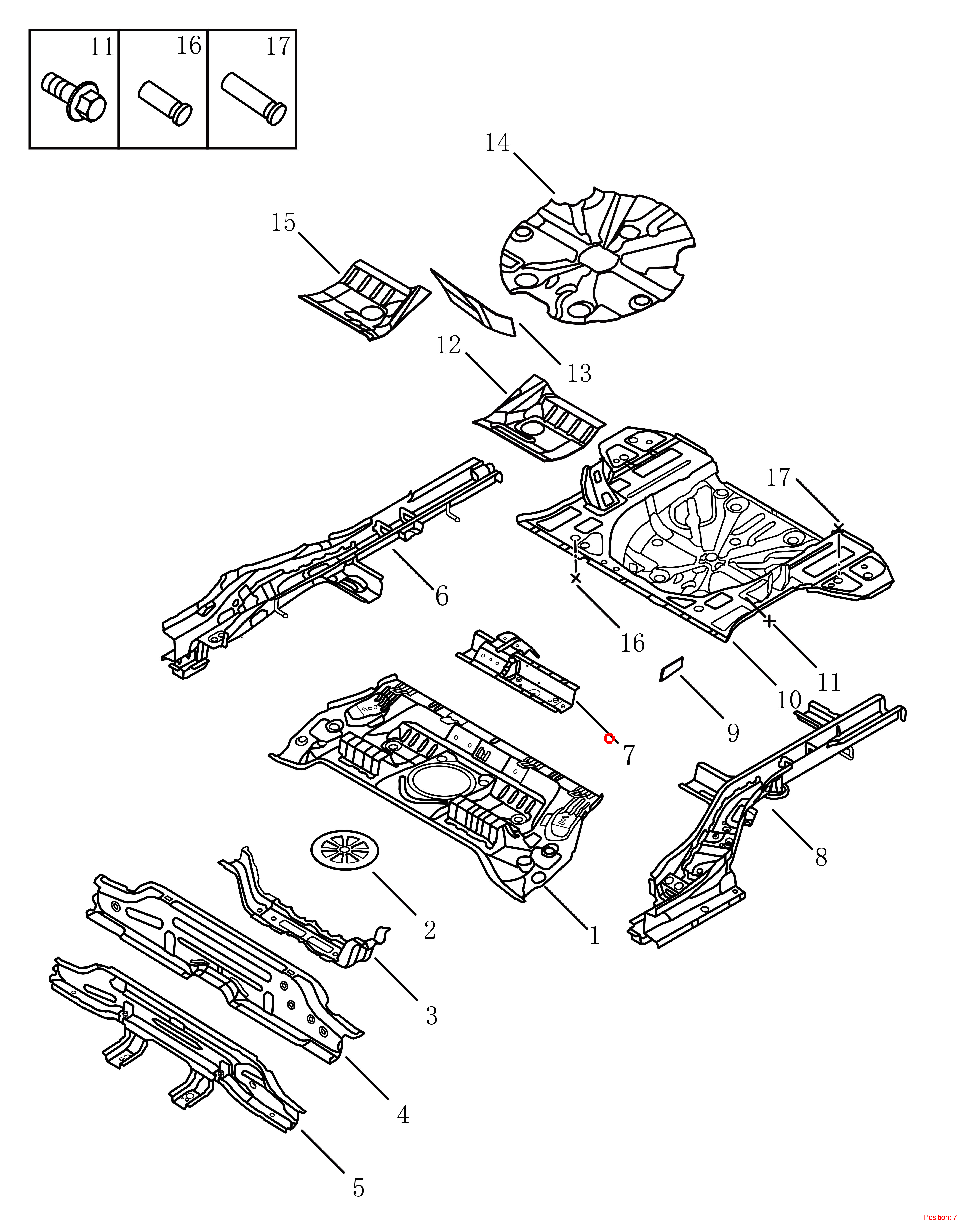 GEELY Floor beam OEM 5015074700C15 FOR Coolray 5015074700C15-GEELY_OEM