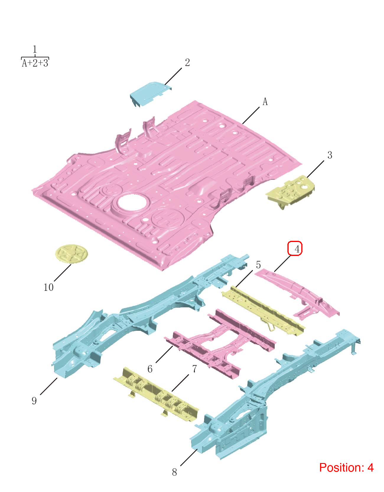 GEELY Floor beam OEM 5015107100C15 FOR OKAVANGO 5015107100C15-GEELY_OEM