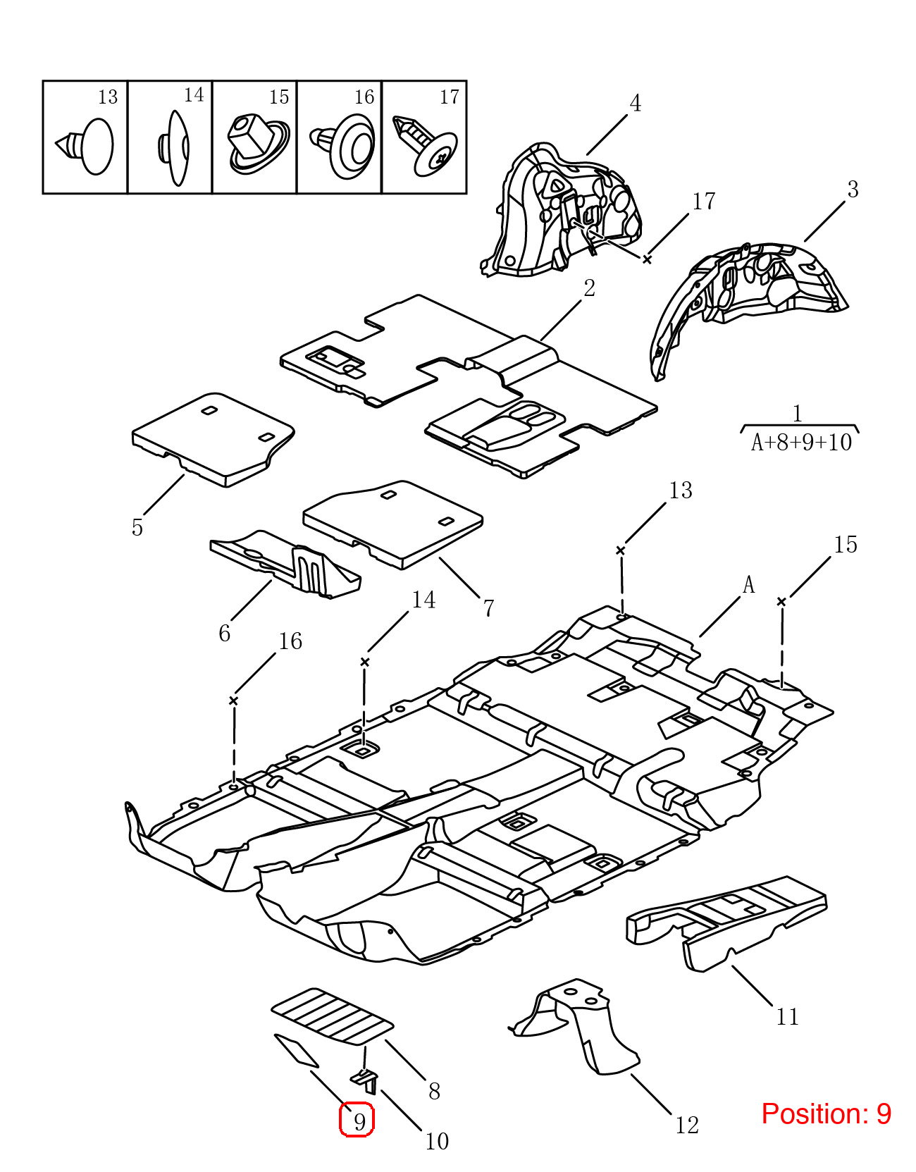 GEELY Left footrest OEM 5017006500742 FOR Emgrand 5017006500742-GEELY_OEM