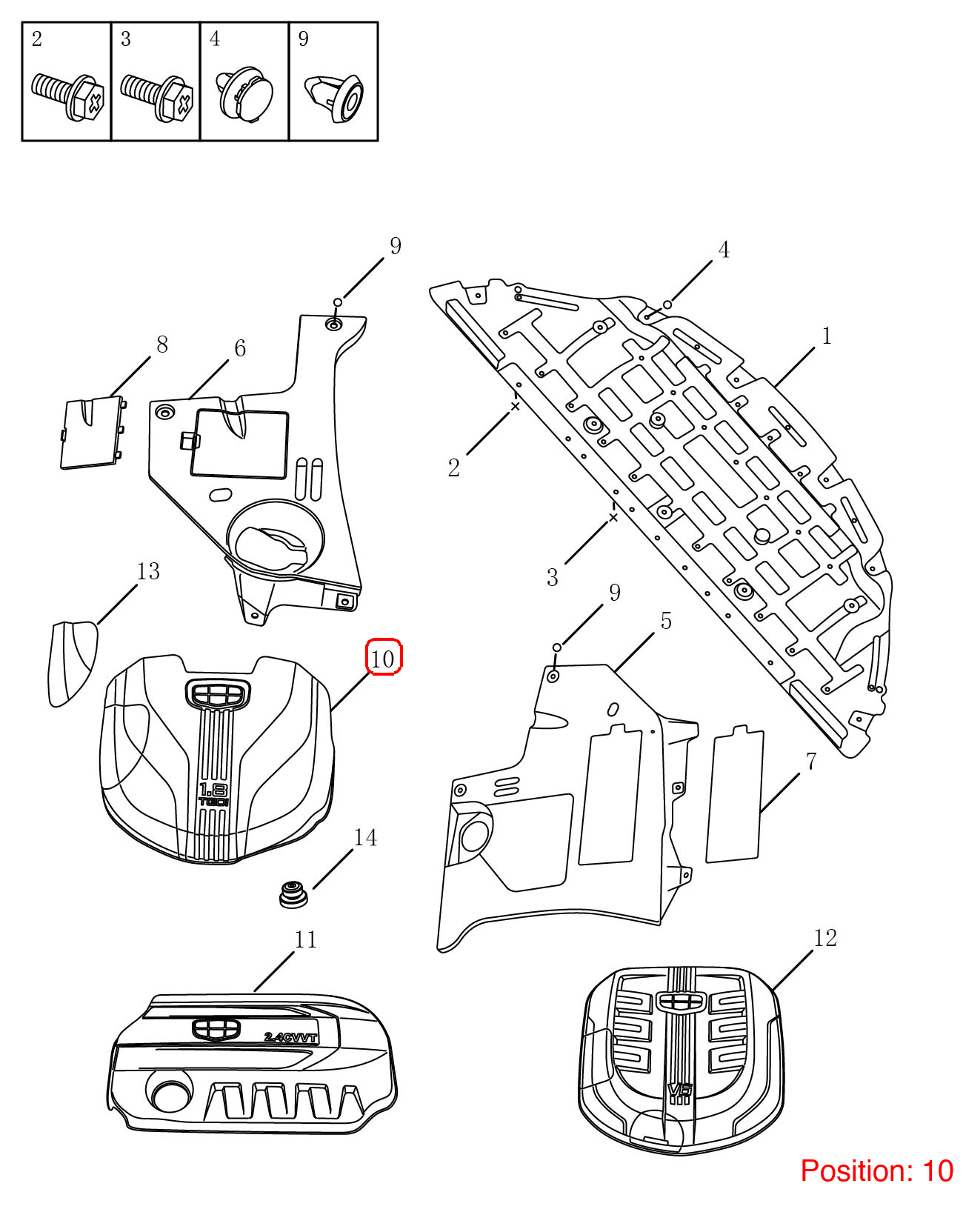 GEELY Engine upper trim panel OEM 5030001800 FOR Emgrand 5030001800-GEELY_OEM