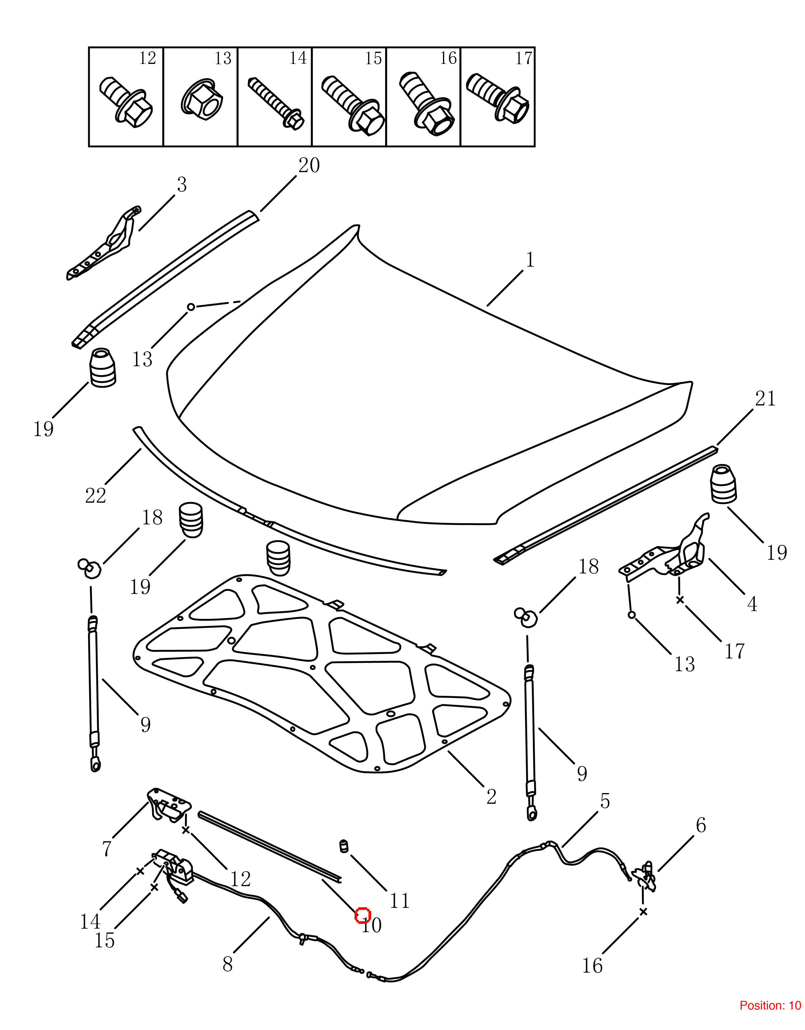 GEELY Hood rubber strip OEM 5032004900661 FOR Emgrand 5032004900661-GEELY_OEM