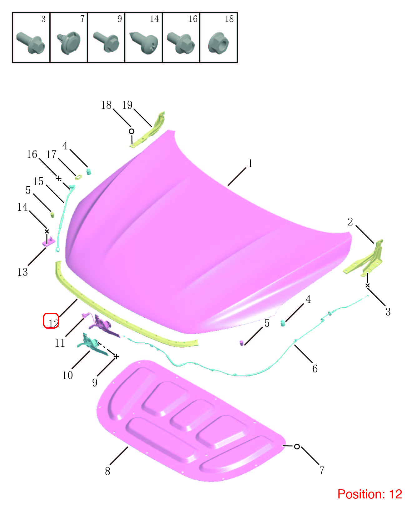 GEELY Hood rubber strip OEM 5032036000 FOR Binrui 5032036000-GEELY_OEM